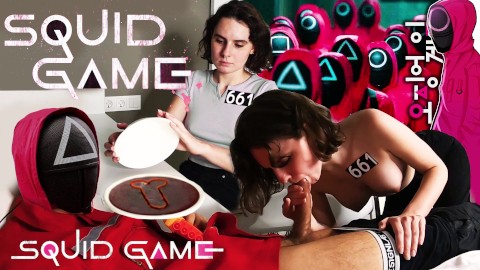 KALAMAR OYUNU - Dalgona candy challenge - didn't penis kesti ve büyük bir penis emdi - Darcy Karanlık
