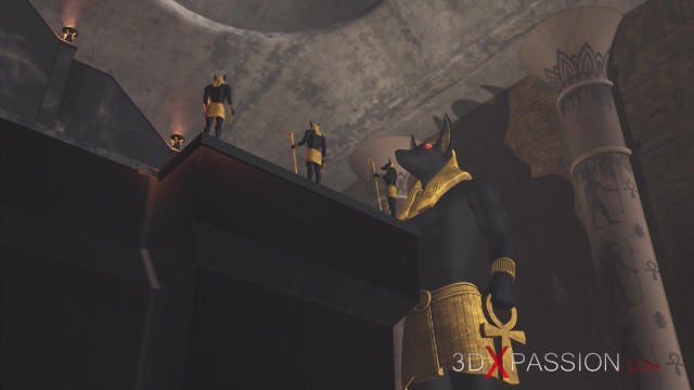 Anubis tapınağında genç bir Mısırlıyla cinsel ilişkiye giriyor.